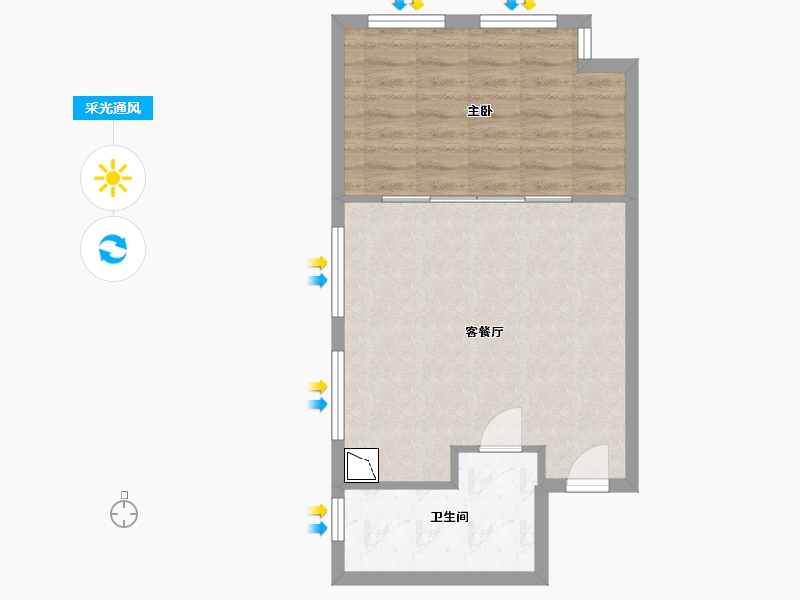 内蒙古自治区-呼和浩特市-振华广场-48.97-户型库-采光通风