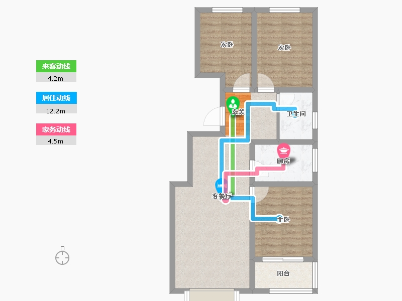 河北省-保定市-祥云里-69.32-户型库-动静线