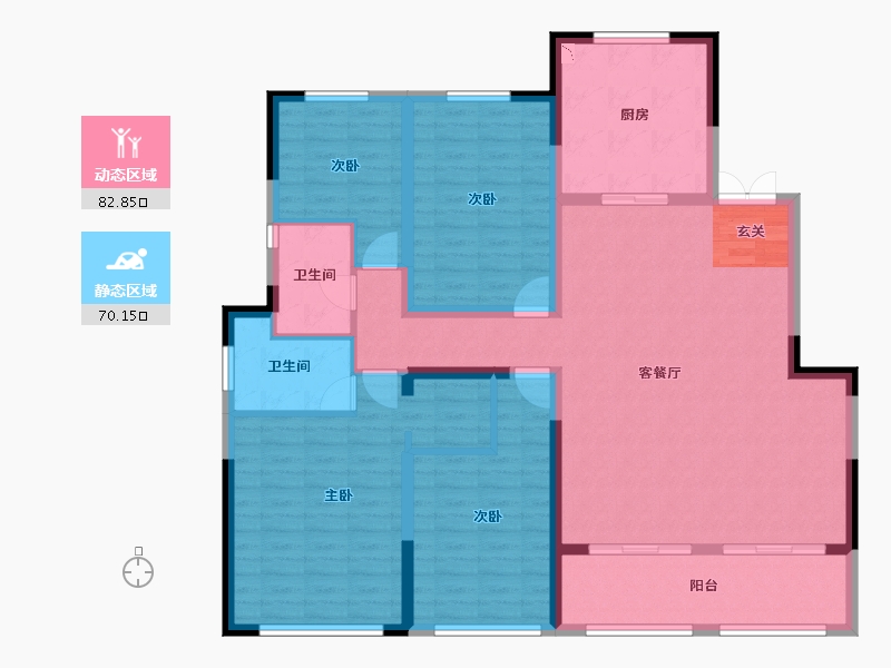 云南省-昆明市-俊发生态半岛滇池俊府-138.44-户型库-动静分区