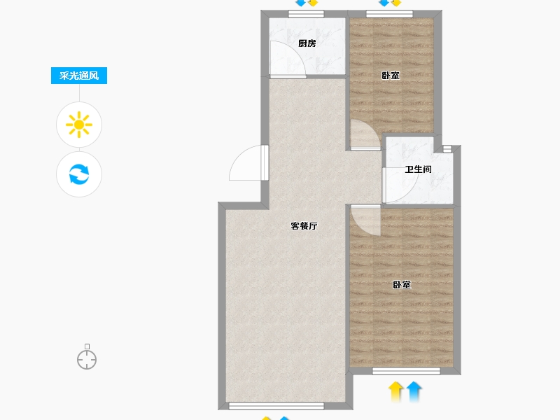 辽宁省-营口市-富甲天下福郡-82.00-户型库-采光通风