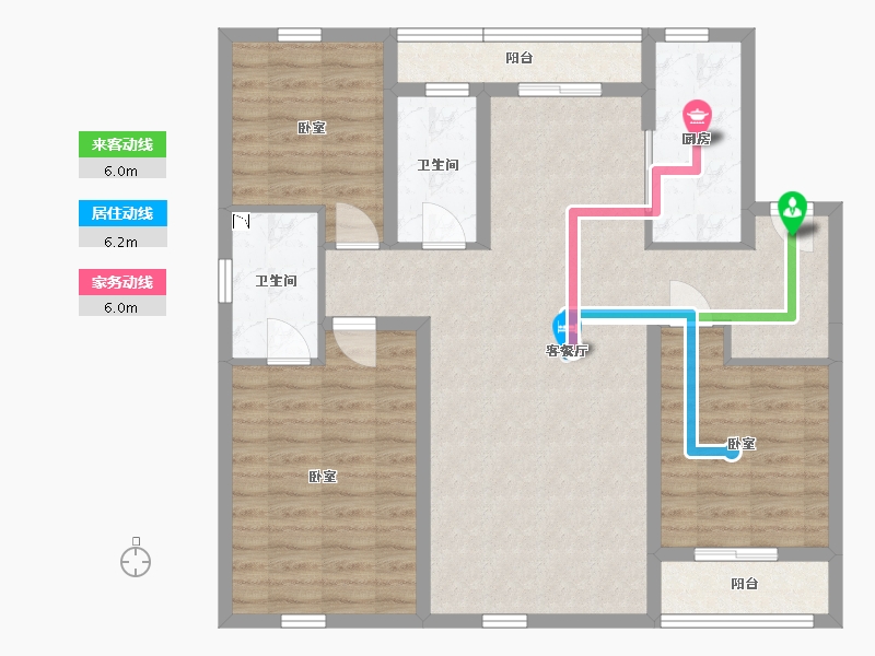 辽宁省-丹东市-永同昌·翡翠壹号-100.75-户型库-动静线