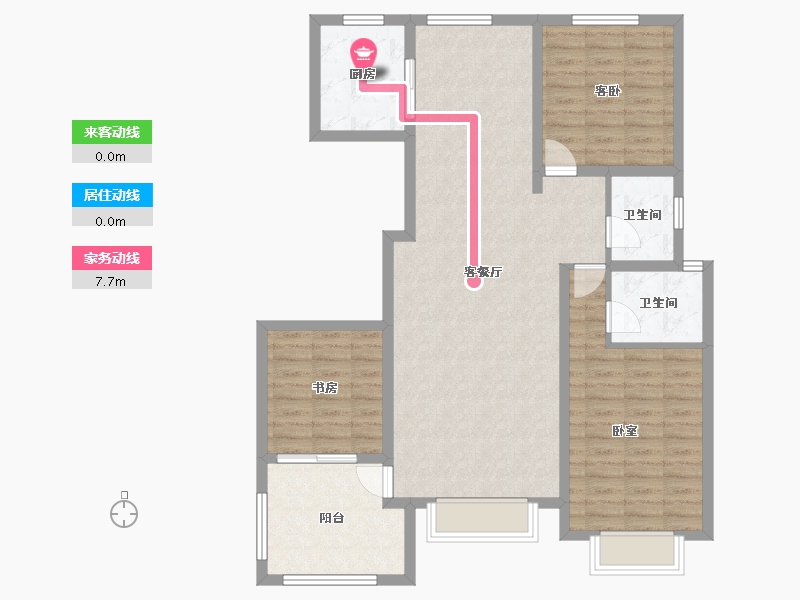 山西省-临汾市-晋瑞驿都-105.00-户型库-动静线