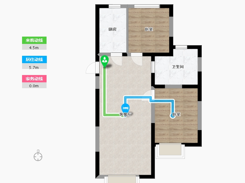 辽宁省-丹东市-和顺·中央花城-62.07-户型库-动静线