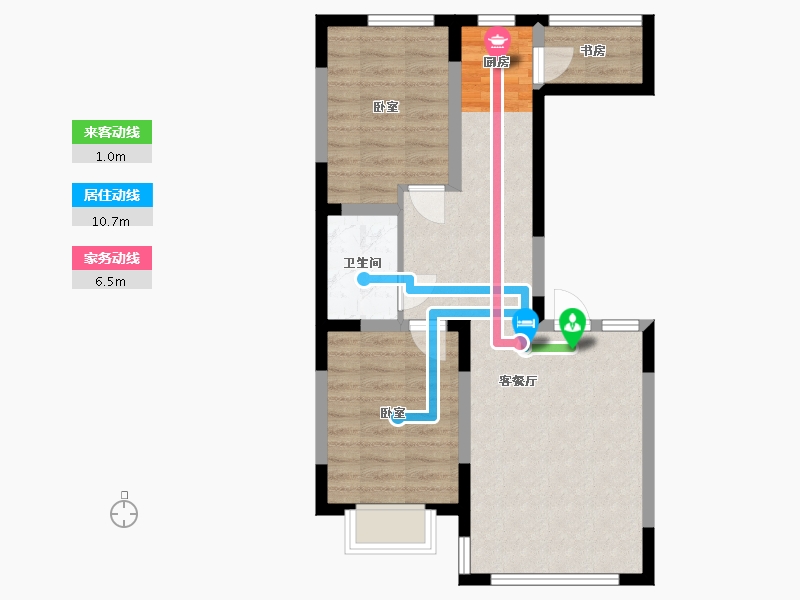 辽宁省-丹东市-和顺·中央花城-60.21-户型库-动静线