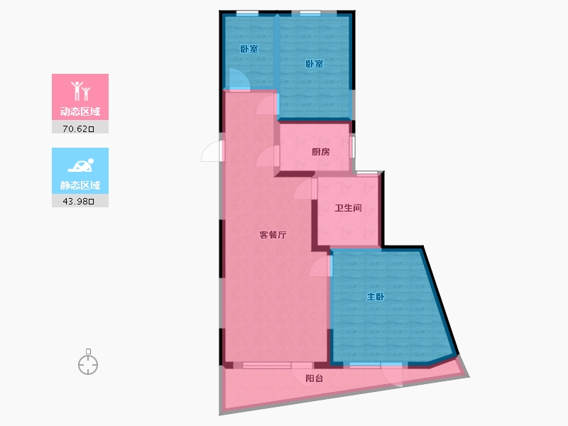 辽宁省-丹东市-月亮岛界河明珠-102.00-户型库-动静分区