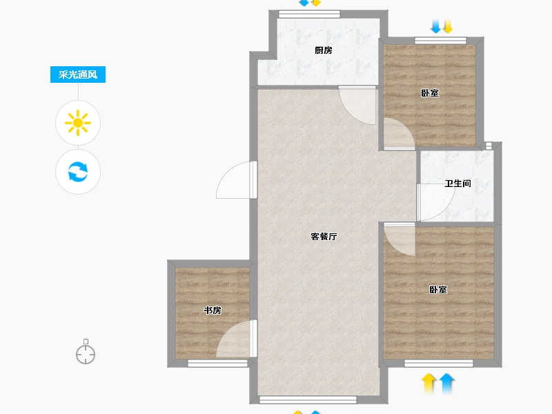 辽宁省-营口市-富甲天下福郡-89.00-户型库-采光通风