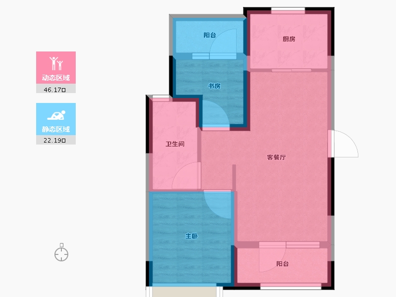 辽宁省-大连市-华润置地幸福里-60.31-户型库-动静分区