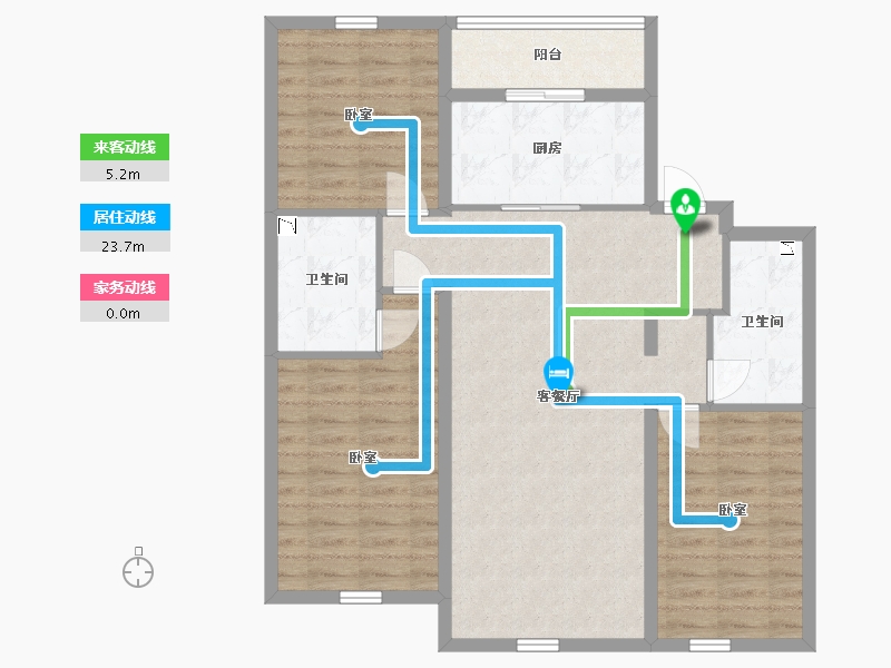 辽宁省-丹东市-永同昌·翡翠壹号-95.16-户型库-动静线