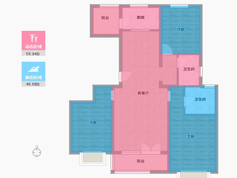 河北省-廊坊市-京畿檀宫-92.00-户型库-动静分区