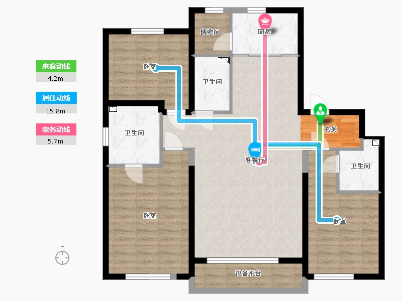 辽宁省-抚顺市-今日阳光-107.28-户型库-动静线