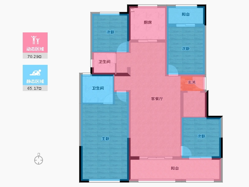 云南省-昆明市-俊发生态半岛滇池俊府-121.34-户型库-动静分区