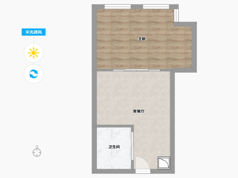 内蒙古自治区-呼和浩特市-振华广场-34.87-户型库-采光通风