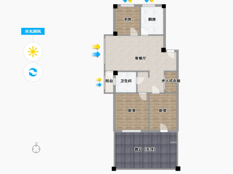 辽宁省-丹东市-汉林首府-104.04-户型库-采光通风