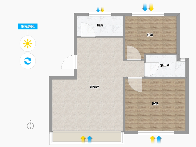 辽宁省-营口市-富甲天下福郡-79.00-户型库-采光通风