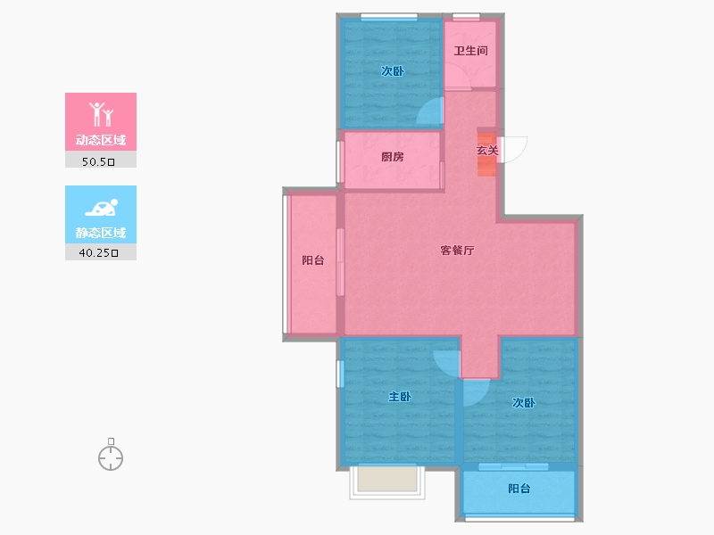 云南省-曲靖市-桐乐丽晶府-81.91-户型库-动静分区