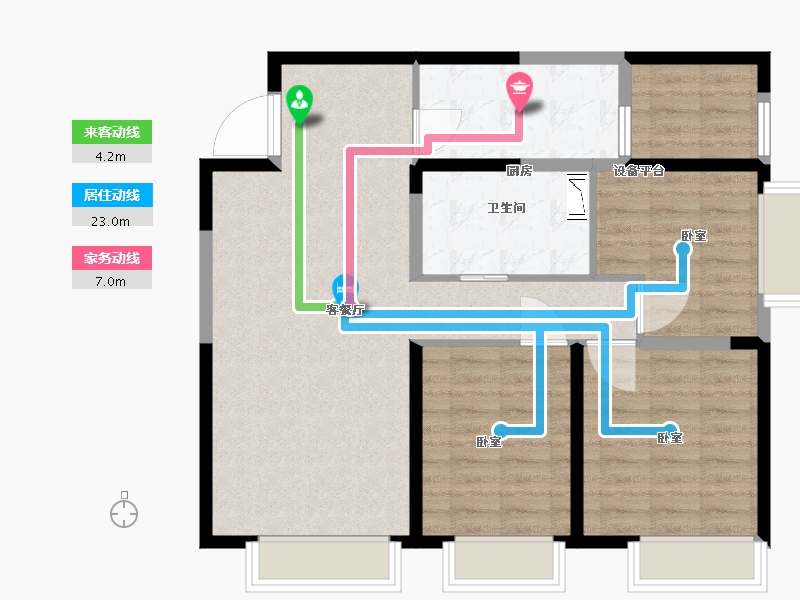 山西省-太原市-实地·紫藤公馆-86.31-户型库-动静线