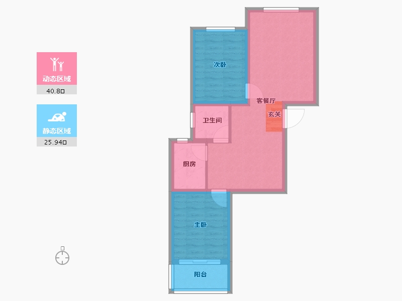 河北省-保定市-祥云里-59.23-户型库-动静分区