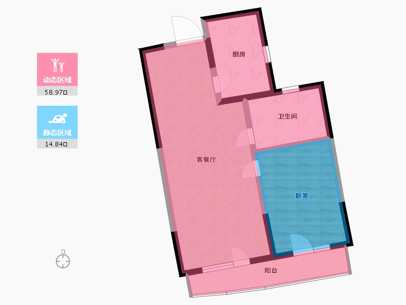 辽宁省-丹东市-月亮岛界河明珠-66.00-户型库-动静分区