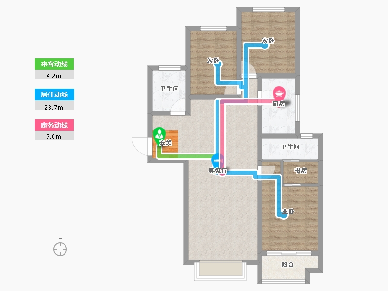 河北省-保定市-祥云里-85.28-户型库-动静线