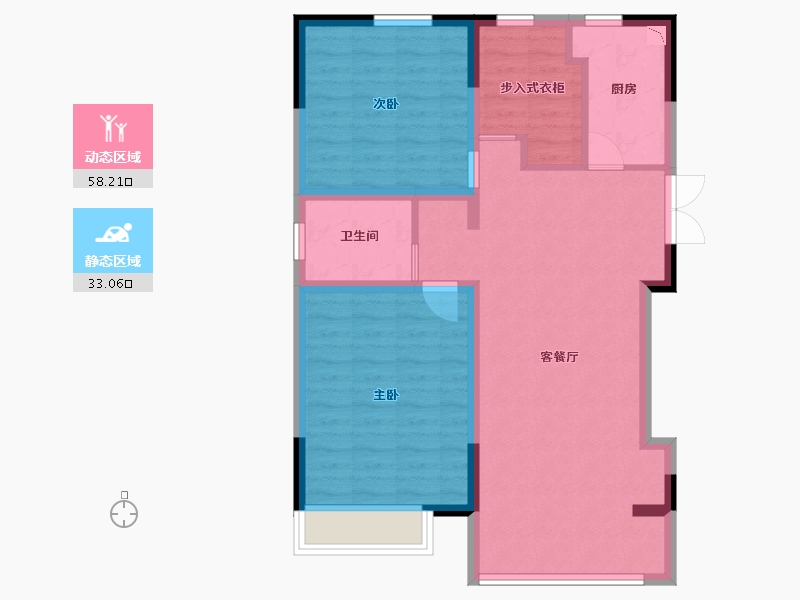 河北省-廊坊市-佳兆业悦峰·畅叙苑-81.91-户型库-动静分区