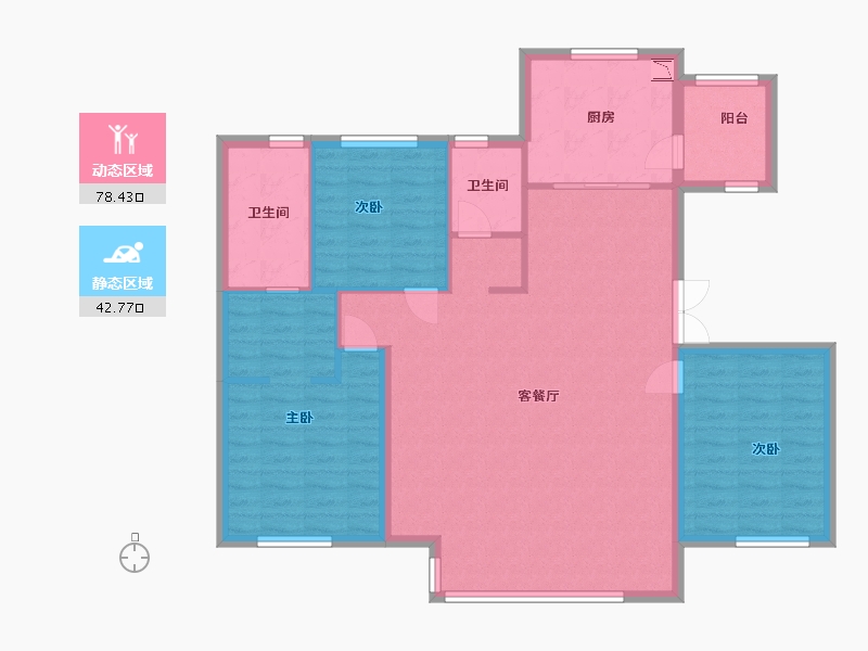 吉林省-延边朝鲜族自治州-苏州印象·御园-110.40-户型库-动静分区