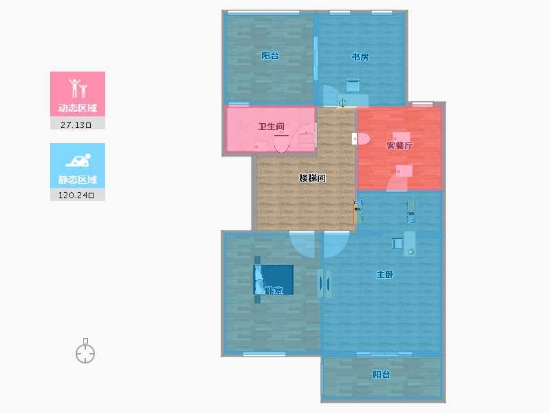 陕西省-西安市-中天诚品-157.01-户型库-动静分区