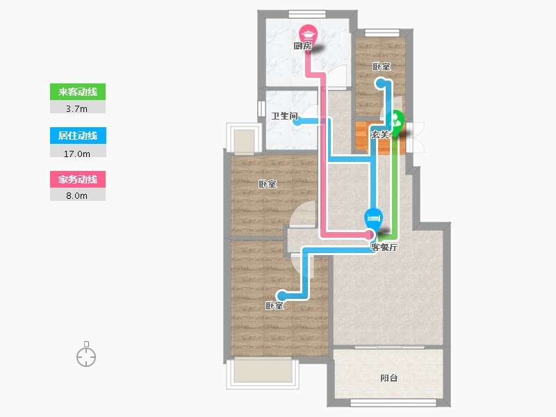 江苏省-南京市-新湖仙林翠谷-66.00-户型库-动静线