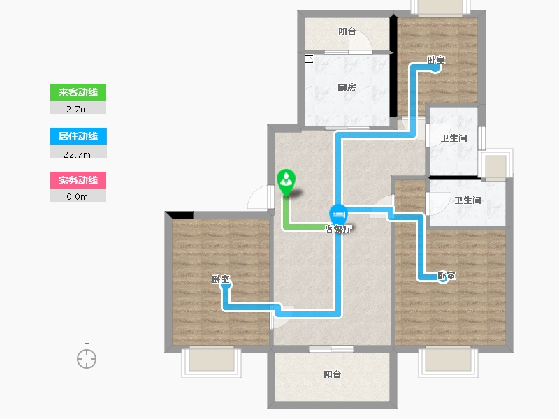 江苏省-南京市-碧桂园十里春风-93.22-户型库-动静线