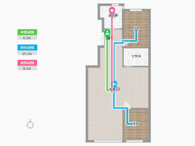 吉林省-延边朝鲜族自治州-亿洋·御城-86.92-户型库-动静线