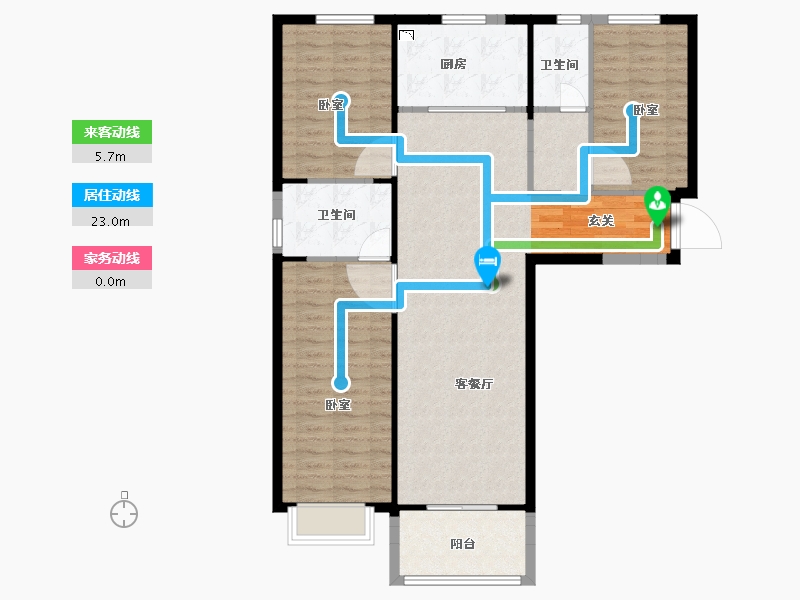 陕西省-西安市-奥园誉府-104.00-户型库-动静线