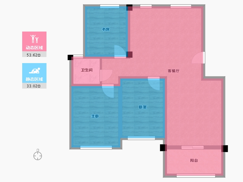 辽宁省-鞍山市-鸿升•壹号公馆-77.01-户型库-动静分区