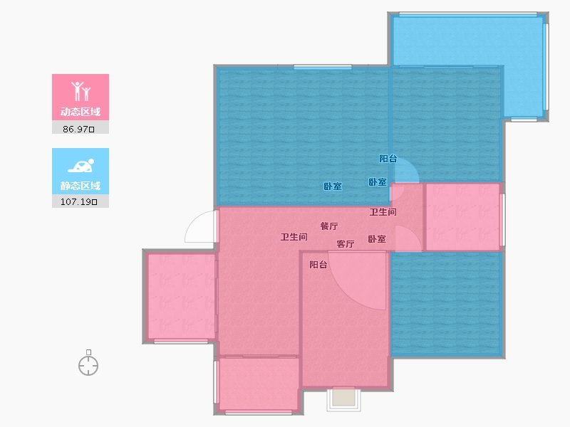 陕西省-西安市-观澜天下-182.00-户型库-动静分区