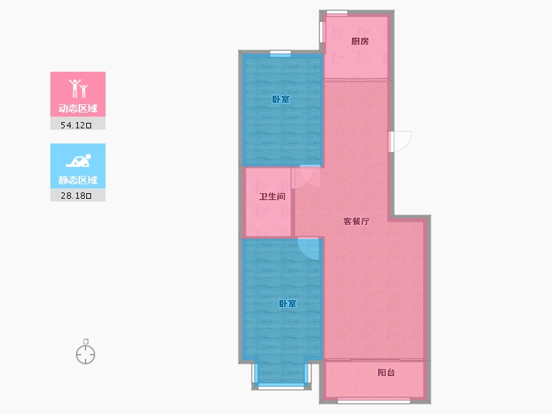 北京-北京市-壹品园-75.48-户型库-动静分区