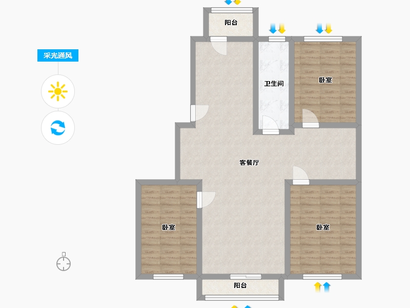 辽宁省-鞍山市-富甲天下-98.21-户型库-采光通风