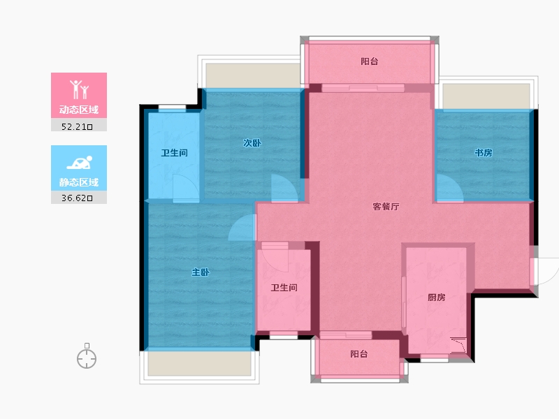 广西壮族自治区-梧州市-绿地璞悦公馆-79.20-户型库-动静分区