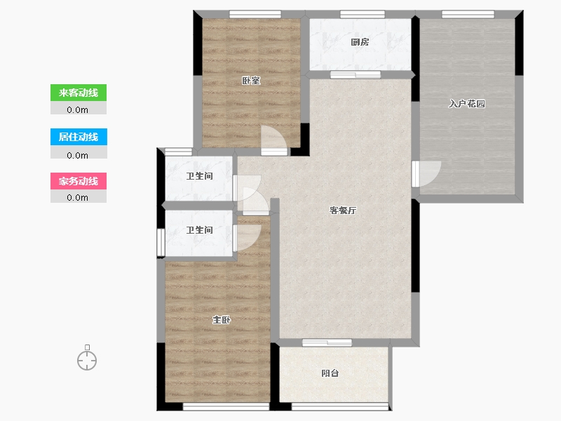 辽宁省-鞍山市-鸿升•壹号公馆-89.05-户型库-动静线