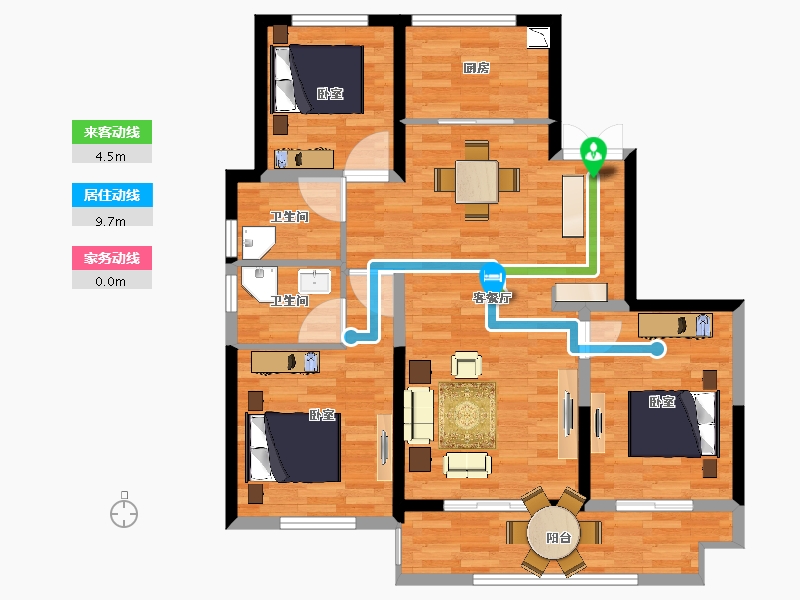 陕西省-西安市-中天诚品-92.07-户型库-动静线