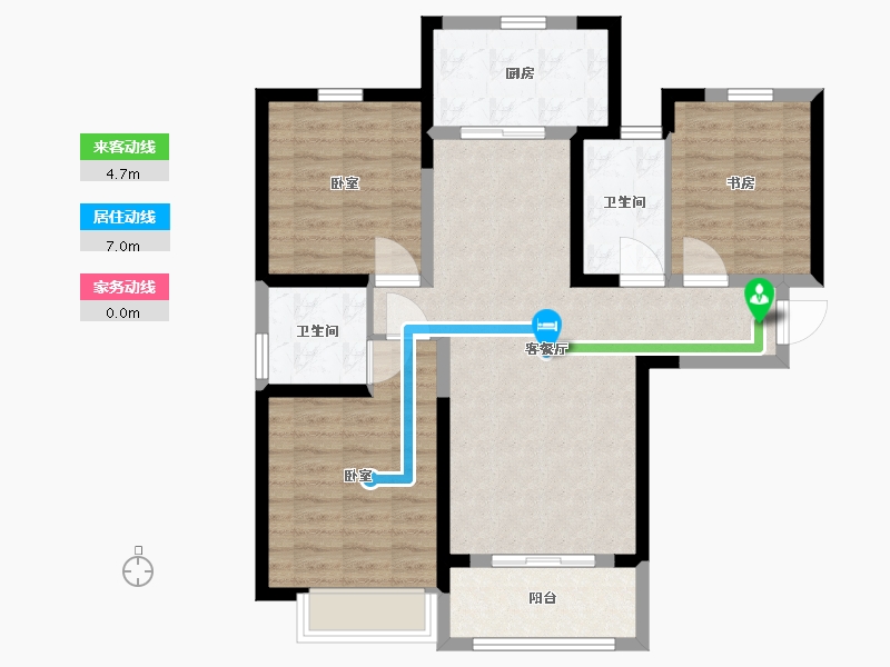 陕西省-西安市-金科世界城-90.01-户型库-动静线