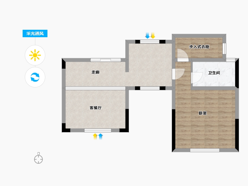 陕西省-西安市-山水香堤溪墅-48.23-户型库-采光通风