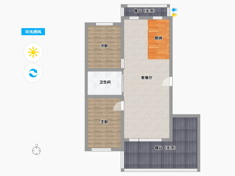 吉林省-延边朝鲜族自治州-大信丽水家邑-85.51-户型库-采光通风