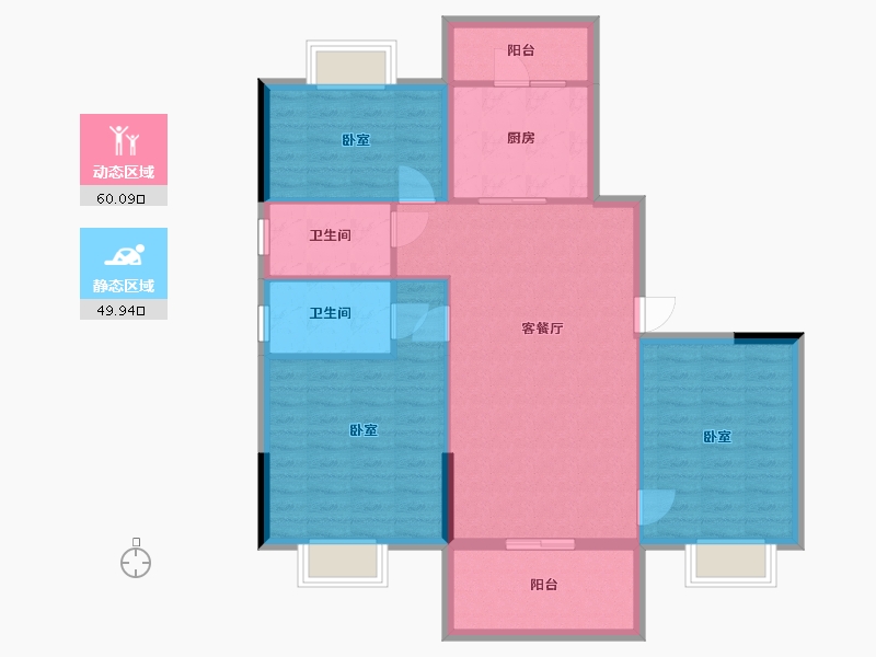 江苏省-南京市-碧桂园十里春风-100.01-户型库-动静分区