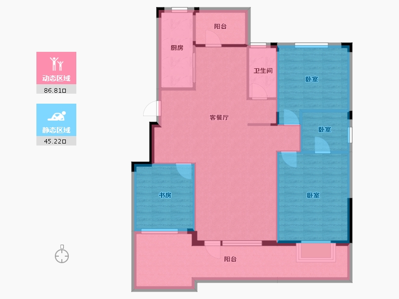 辽宁省-盘锦市-东湖悦府-120.19-户型库-动静分区