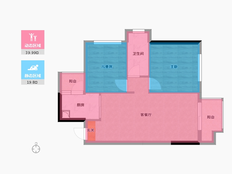 广西壮族自治区-柳州市-香颂·蔚澜半岛-53.61-户型库-动静分区