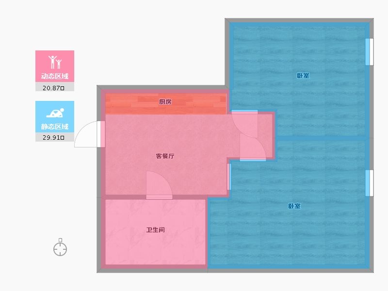 陕西省-西安市-华岭中央公园-45.98-户型库-动静分区