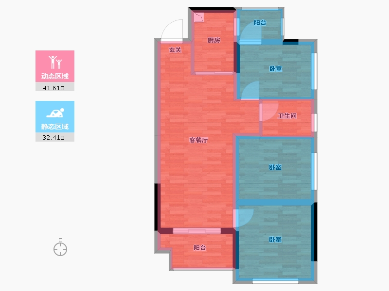 广西壮族自治区-柳州市-香颂·蔚澜半岛-65.78-户型库-动静分区