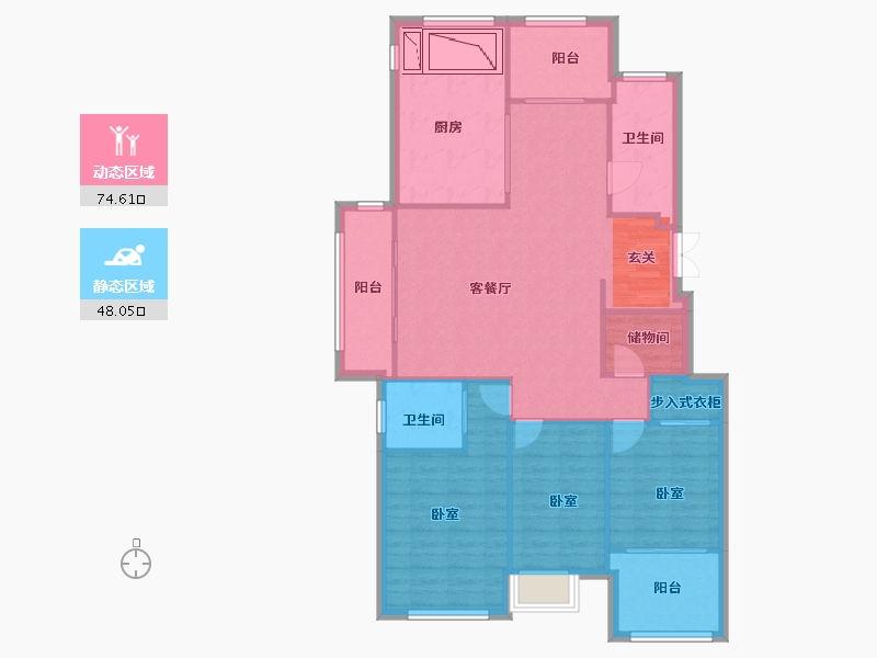 江苏省-南京市-新湖仙林翠谷-109.00-户型库-动静分区