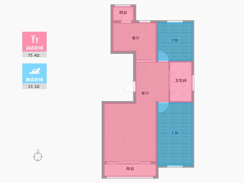 黑龙江省-牡丹江市-上东壹品-98.36-户型库-动静分区