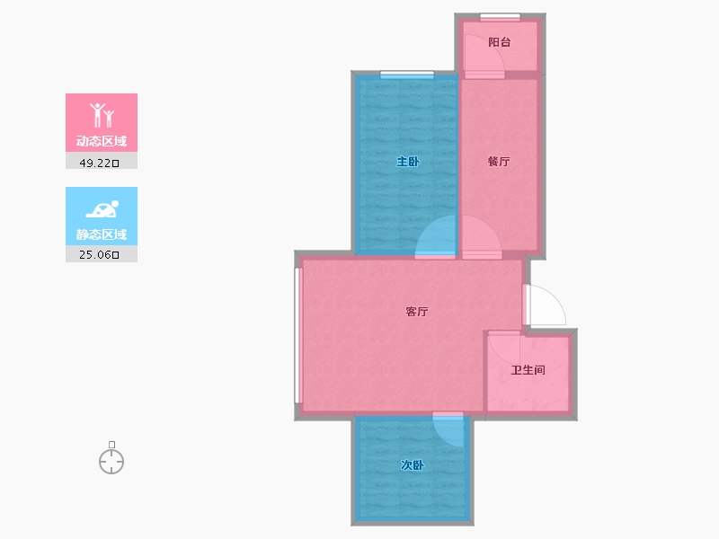 黑龙江省-牡丹江市-上东壹品-67.01-户型库-动静分区