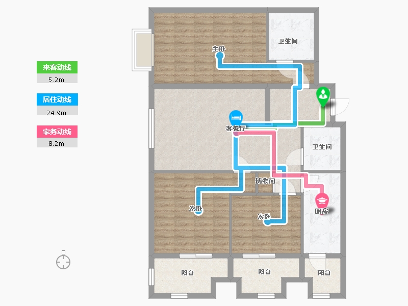 陕西省-西安市-长乐嘉韵-113.62-户型库-动静线