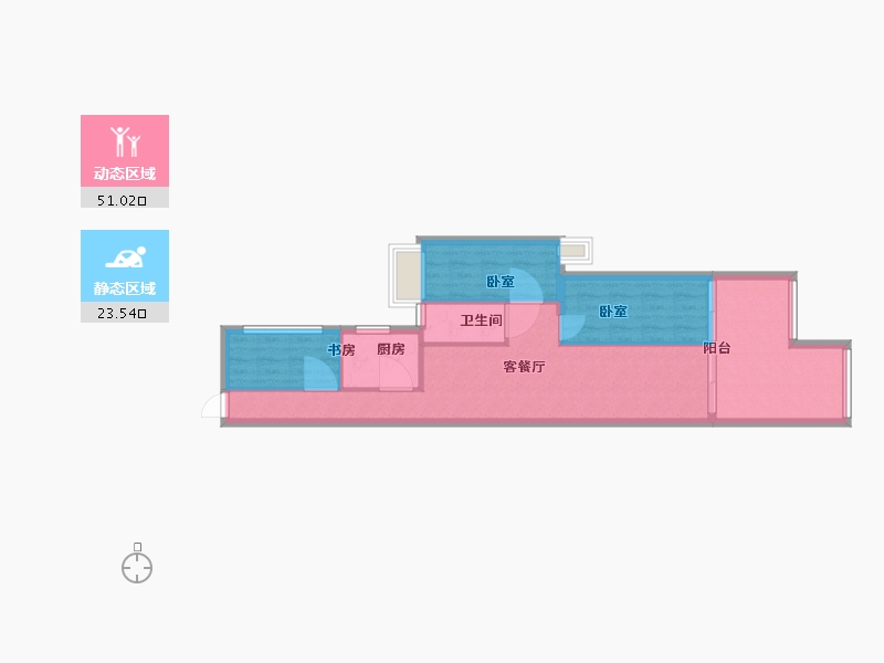 云南省-西双版纳傣族自治州-南山别院-66.55-户型库-动静分区